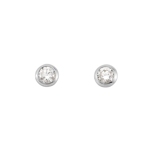 Ohrstecker Mod 609 in Weißgold 14 Karat (585) mit Lab-Grown-Diamant